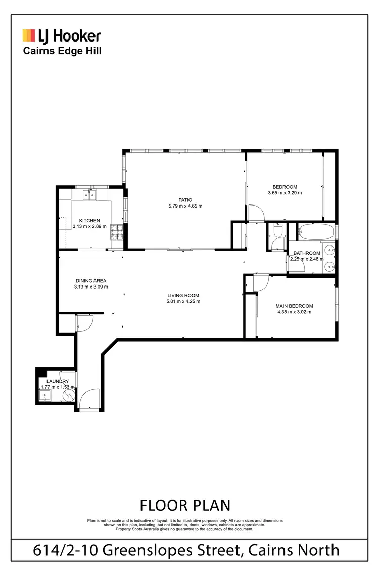 Floorplan of Homely unit listing, 614/2-10 Greenslopes Street, Cairns North QLD 4870