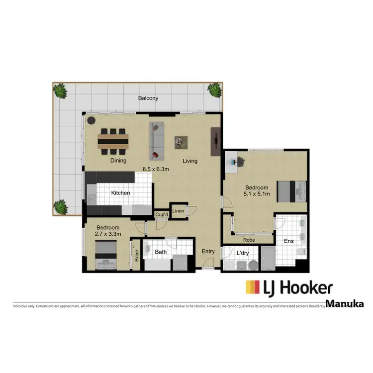 Floorplan of Homely apartment listing, 63/14 National Circuit, Barton ACT 2600