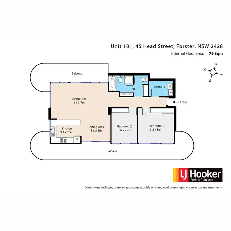 Floorplan of Homely unit listing, 101/45 Head Street, Forster NSW 2428