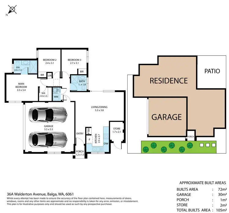 Floorplan of Homely house listing, 36A Walderton Avenue, Balga WA 6061