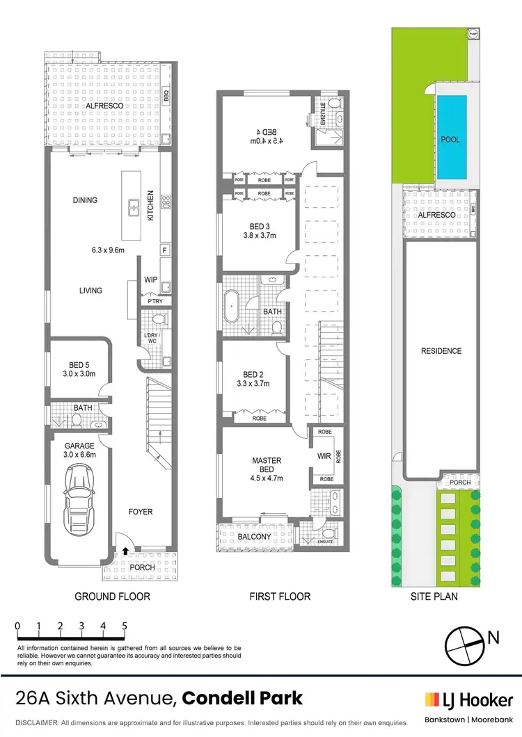 Floorplan of Homely semi-detached listing, 26a Sixth Avenue, Condell Park NSW 2200