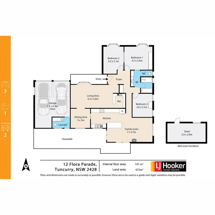 Floorplan of Homely house listing, 12 Flora Parade, Tuncurry NSW 2428