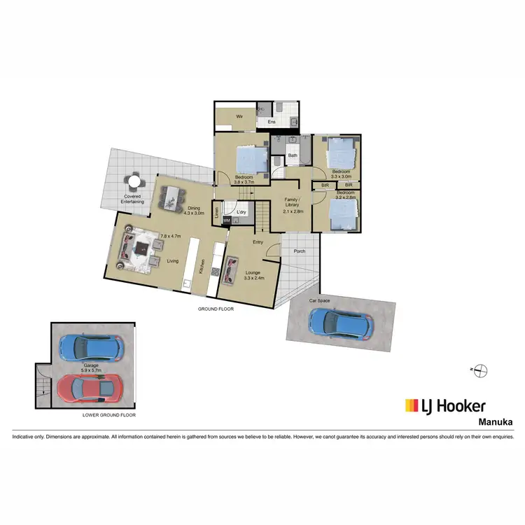 Floorplan of Homely townhouse listing, 2/134 Blamey Crescent, Campbell ACT 2612