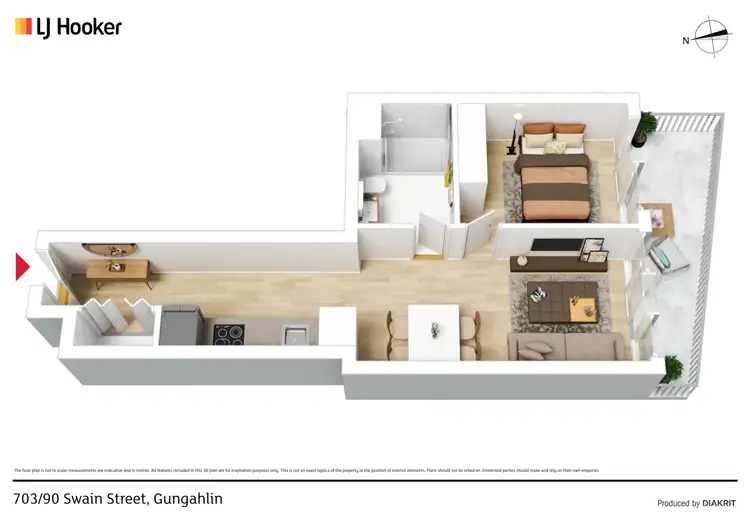 Floorplan of Homely apartment listing, 703/90 Swain Street, Gungahlin ACT 2912