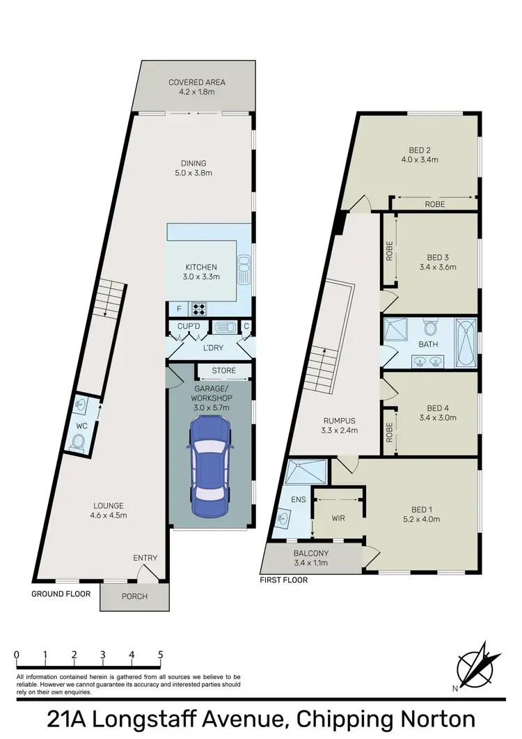 Floorplan of Homely semi-detached listing, 21A Longstaff Avenue, Chipping Norton NSW 2170