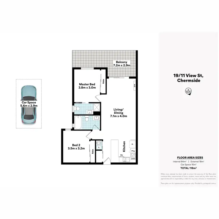 Floorplan of Homely apartment listing, 19/11 View Street, Chermside QLD 4032