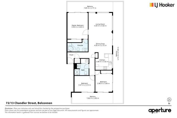 Floorplan of Homely apartment listing, 72/13 Chandler Street, Belconnen ACT 2617