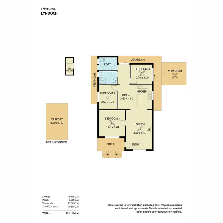 Floorplan of Homely house listing, 3 King Street, Lyndoch SA 5351