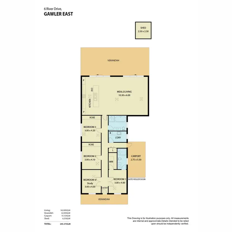 Floorplan of Homely house listing, 6 River Drive, Gawler East SA 5118
