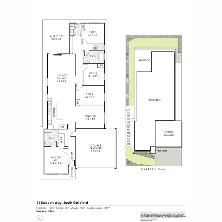 Floorplan of Homely house listing, 21 Karreen Way, South Guildford WA 6055