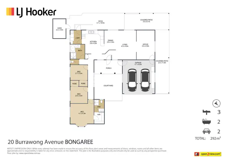 Floorplan of Homely house listing, 20 Burrawong Avenue, Bongaree QLD 4507