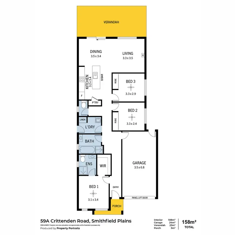 Floorplan of Homely house listing, 59A Crittenden Road, Smithfield Plains SA 5114