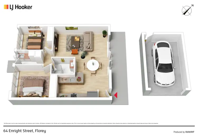 Floorplan of Homely house listing, 64 Enright Crescent, Florey ACT 2615