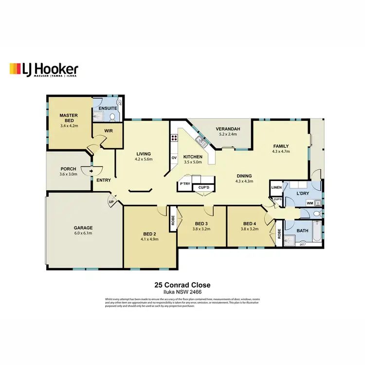 Floorplan of Homely house listing, 25 Conrad Close, Iluka NSW 2466