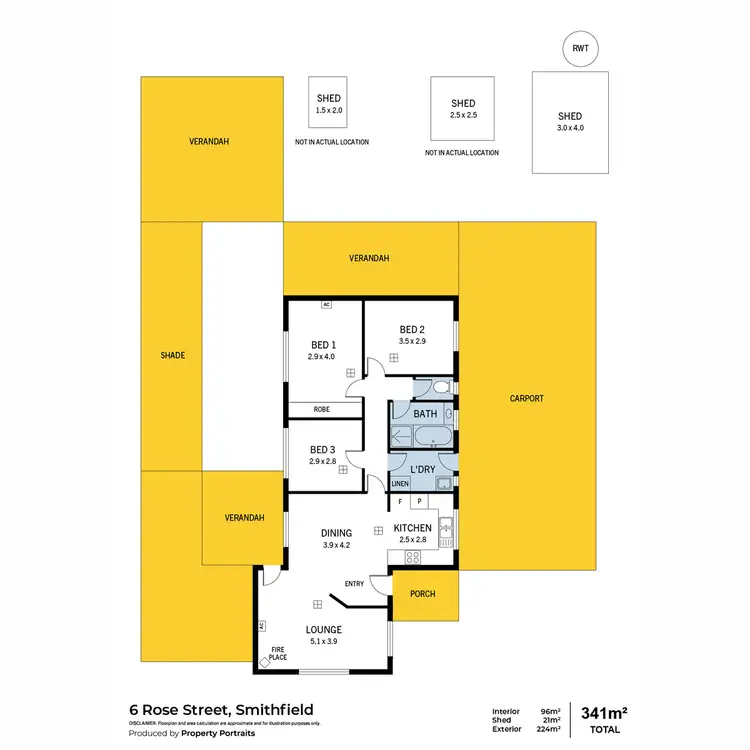Floorplan of Homely house listing, 6 Rose Street, Smithfield SA 5114