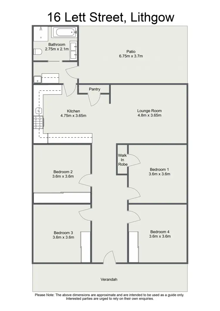 Floorplan of Homely house listing, 16 Lett Street, Lithgow NSW 2790