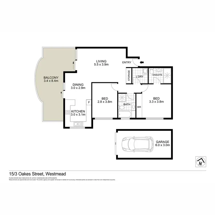 Floorplan of Homely apartment listing, 15/3-5 Oaks Street, Westmead NSW 2145