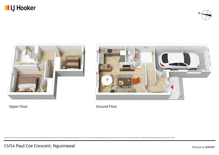 Floorplan of Homely townhouse listing, 15/54 Paul Coe Crescent, Ngunnawal ACT 2913