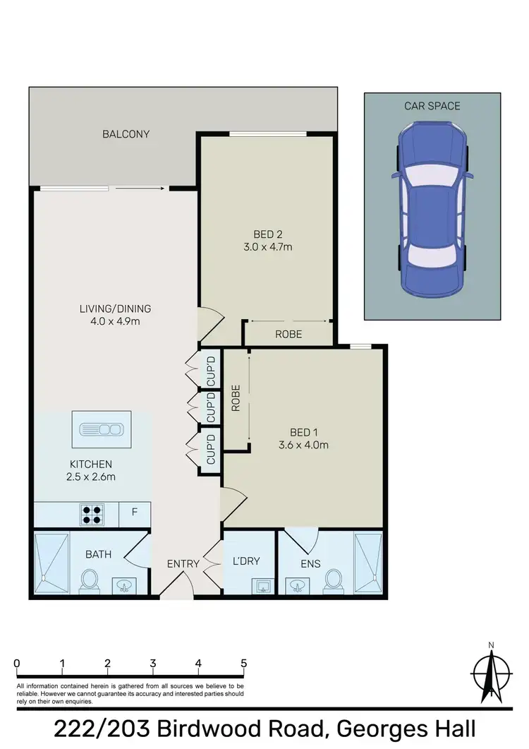Floorplan of Homely apartment listing, 222/203 Birdwood Road, Georges Hall NSW 2198