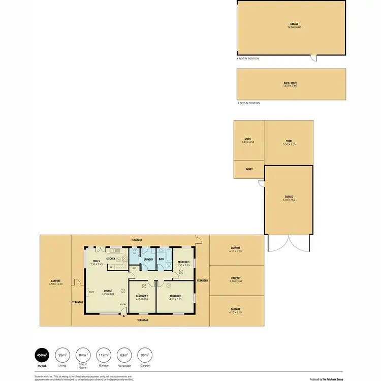 Floorplan of Homely house listing, 7 Wyatt Road, Direk SA 5110
