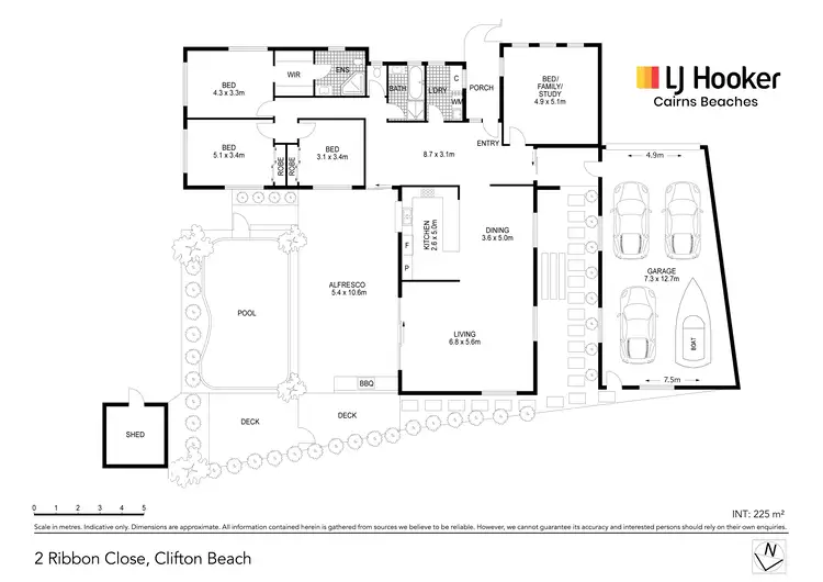 Floorplan of Homely house listing, 2 Ribbon Close, Clifton Beach QLD 4879