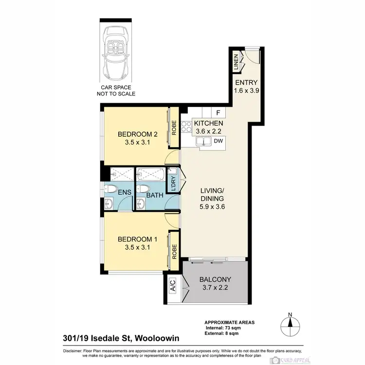 Floorplan of Homely apartment listing, 301/19 Isedale Street, Wooloowin QLD 4030