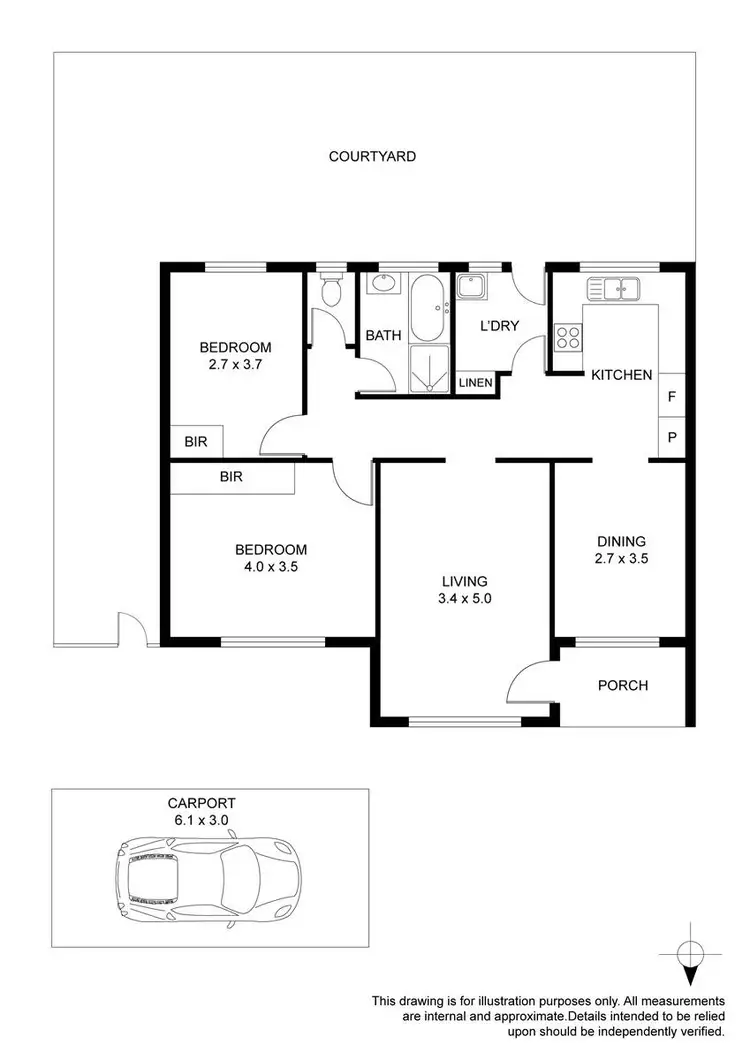 Floorplan of Homely unit listing, 5/18 Ann Street, Campbelltown SA 5074