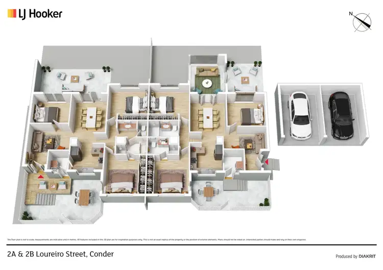 Floorplan of Homely house listing, 2A & 2B Loureiro Street, Conder ACT 2906