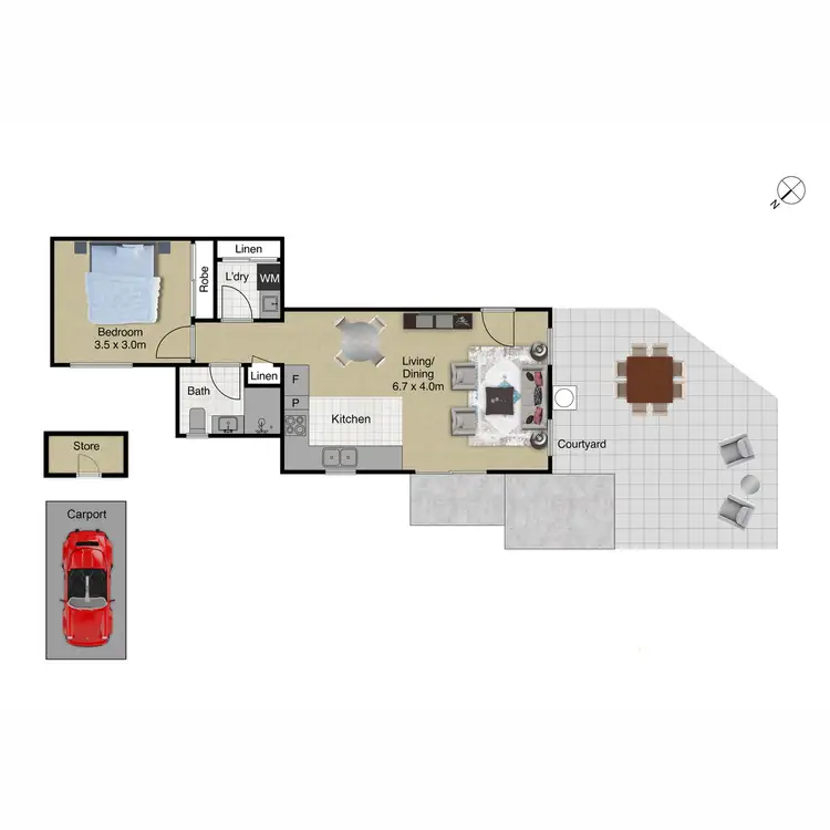Floorplan of Homely unit listing, 5/27 Ian Nicol Street, Watson ACT 2602