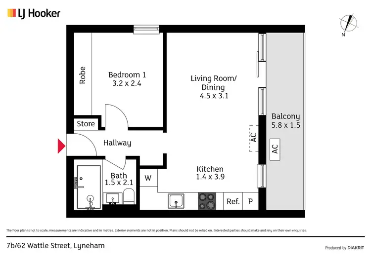 Floorplan of Homely apartment listing, 7b/62 Wattle Street, Lyneham ACT 2602