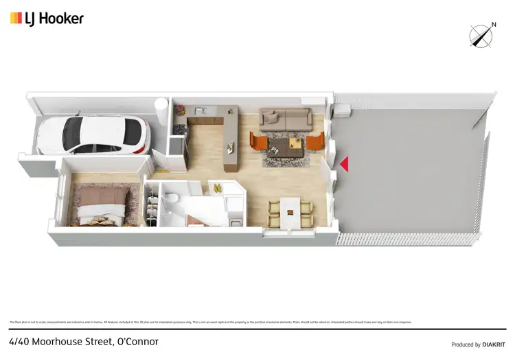 Floorplan of Homely townhouse listing, 4/40 Moorhouse Street, O'connor ACT 2602