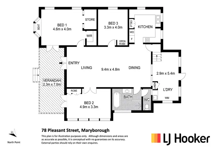 Floorplan of Homely house listing, 78 Pleasant Street, Maryborough QLD 4650