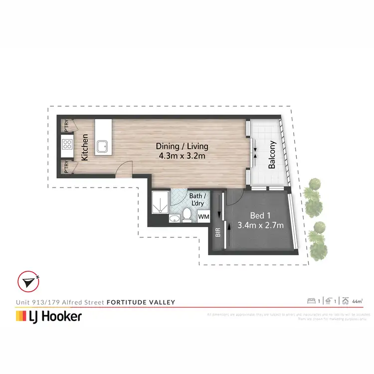 Floorplan of Homely apartment listing, 913/179 Alfred Street, Fortitude Valley QLD 4006