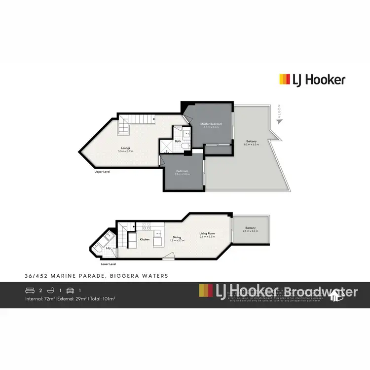 Floorplan of Homely unit listing, 36/452 Marine Parade, Biggera Waters QLD 4216