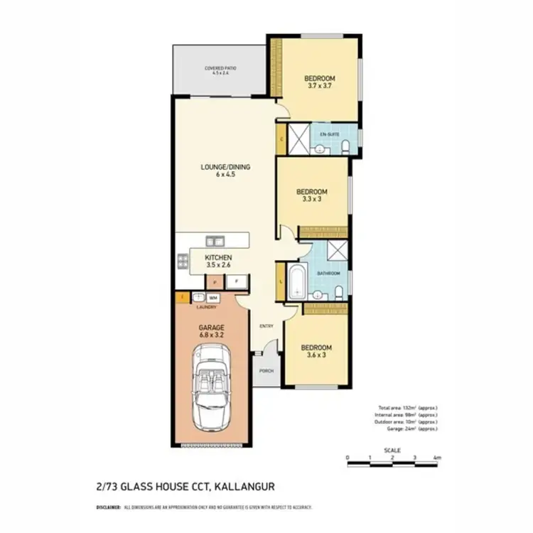 Floorplan of Homely townhouse listing, 2/73 Glass House Circuit, Kallangur QLD 4503