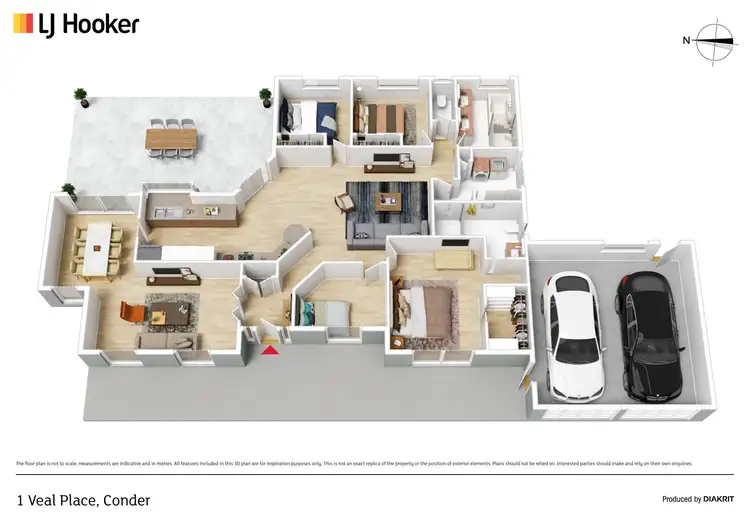 Floorplan of Homely house listing, 1 Veal Place, Conder ACT 2906