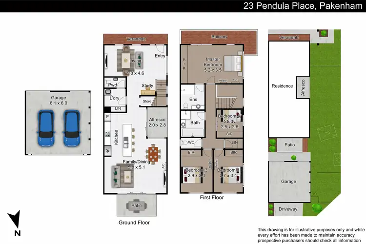 Floorplan of Homely house listing, 23 Pendula Place, Pakenham VIC 3810