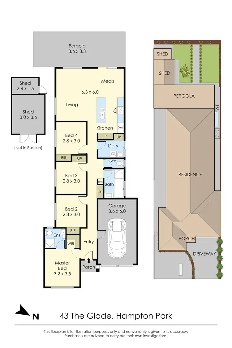 Floorplan of Homely house listing, 43 The Glade, Hampton Park VIC 3976