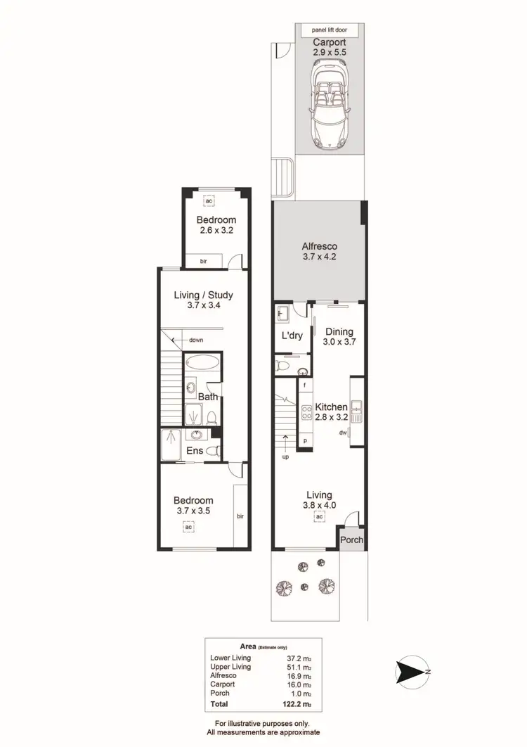 Floorplan of Homely townhouse listing, 4B Hill Smith Boulevard, St Clair SA 5011