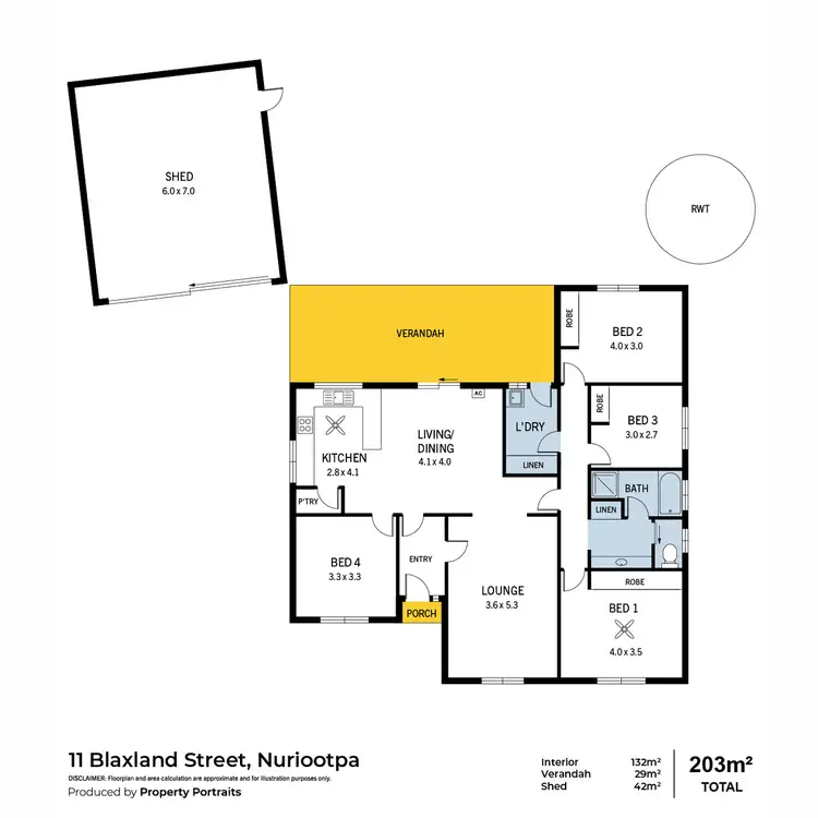 Floorplan of Homely house listing, 11 Blaxland Street, Nuriootpa SA 5355