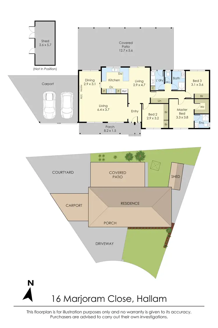 Floorplan of Homely house listing, 16 Marjoram Close, Hallam VIC 3803