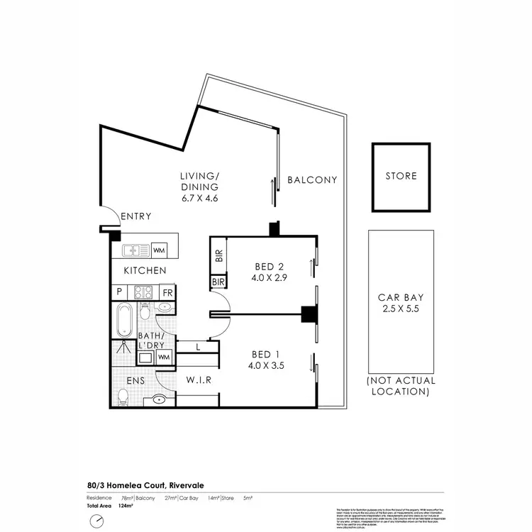 Floorplan of Homely apartment listing, 80/3 Homelea Court, Rivervale WA 6103