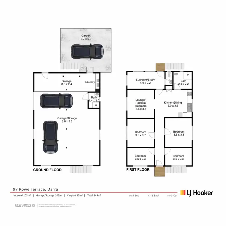 Floorplan of Homely house listing, 97 Rowe Terrace, Darra QLD 4076