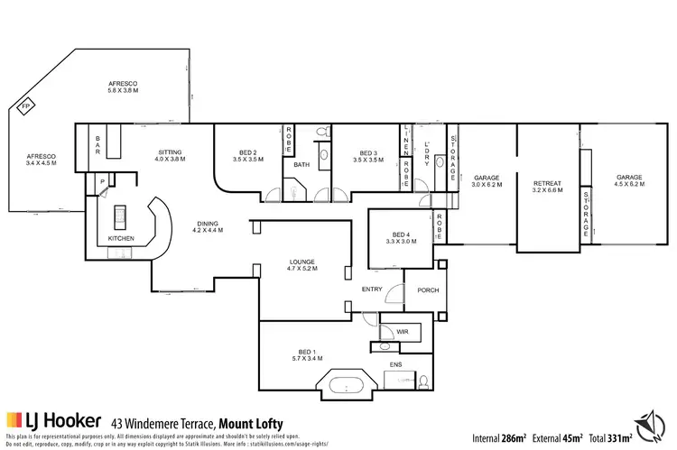 Floorplan of Homely house listing, 43 Windemere Terrace, Mount Lofty QLD 4350