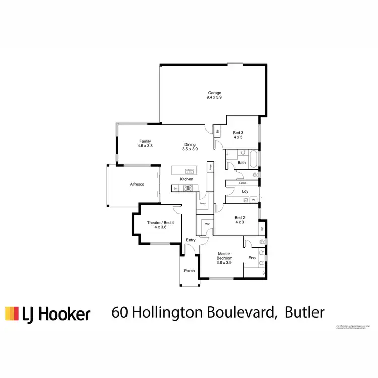 Floorplan of Homely house listing, 60 Hollington Boulevard, Butler WA 6036