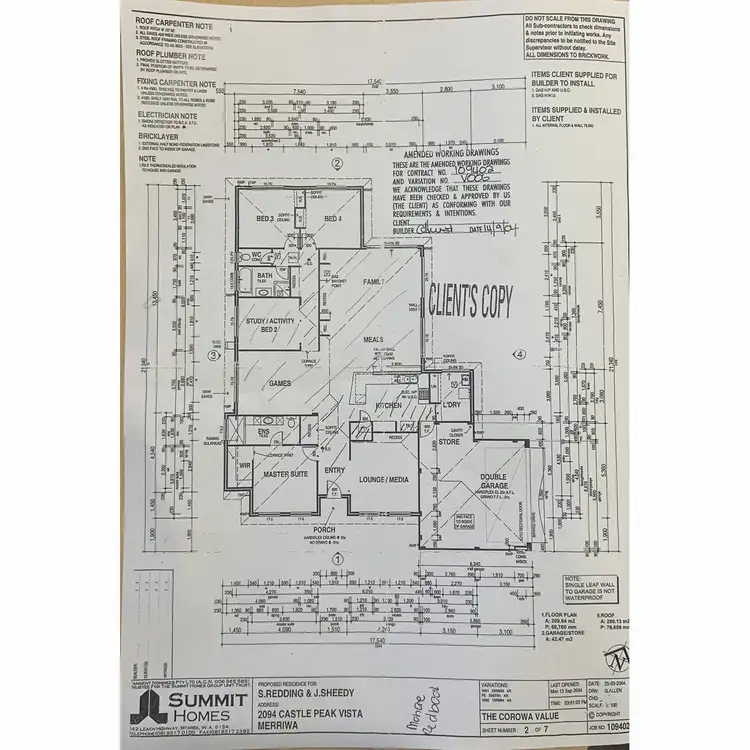 Floorplan of Homely house listing, 7 Castle Peak Vista, Merriwa WA 6030