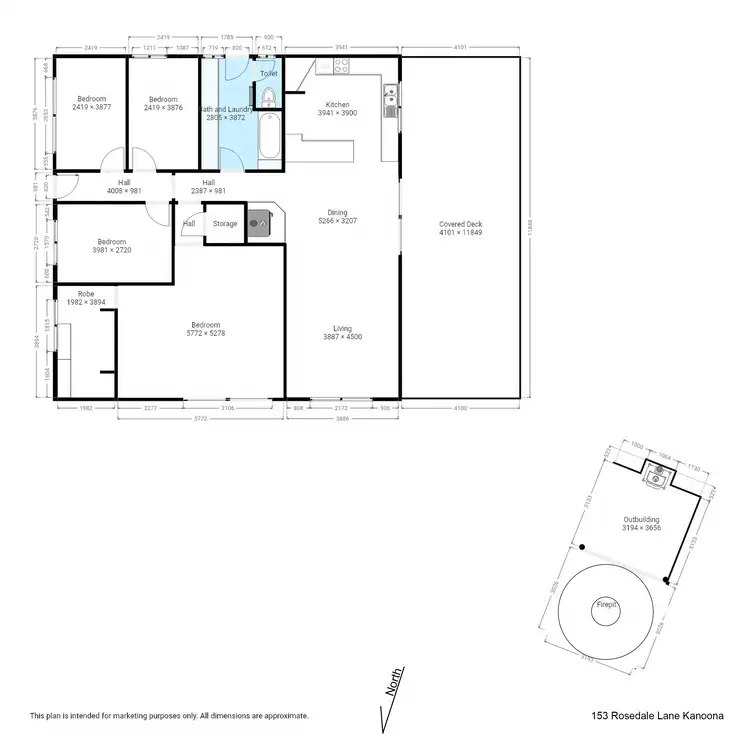 Floorplan of Homely rural property listing, 153 Rosedale Lane, Candelo NSW 2550