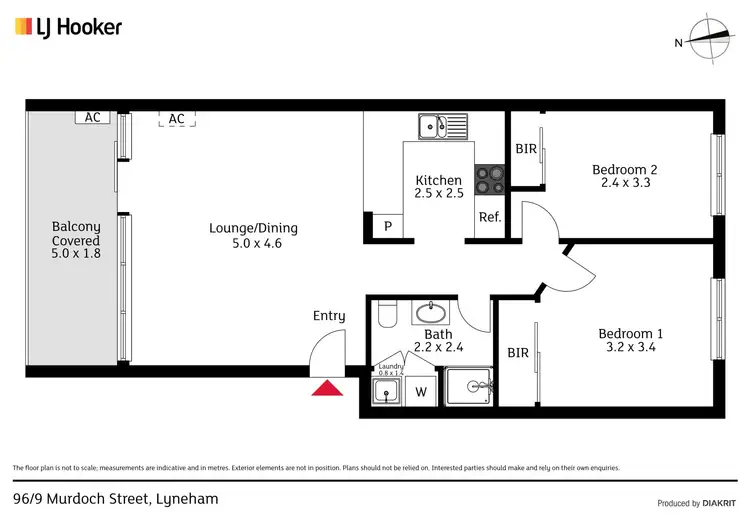 Floorplan of Homely apartment listing, 96/9 Murdoch Street, Lyneham ACT 2602