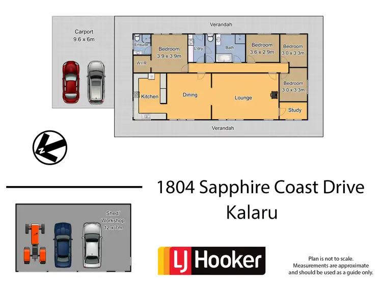 Floorplan of Homely rural property listing, 1804 Sapphire Coast Drive, Kalaru NSW 2550