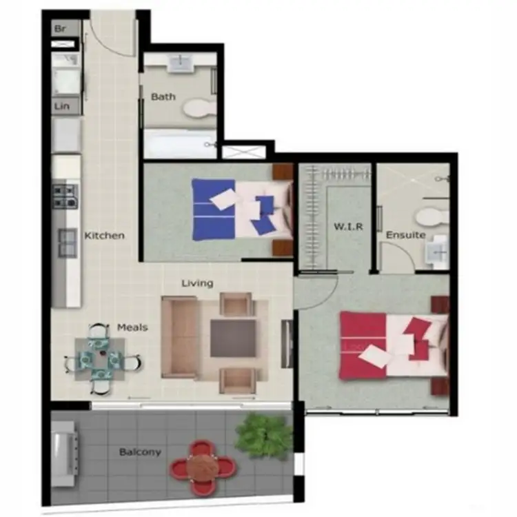 Floorplan of Homely apartment listing, 701/17 Bath Street, Labrador QLD 4215